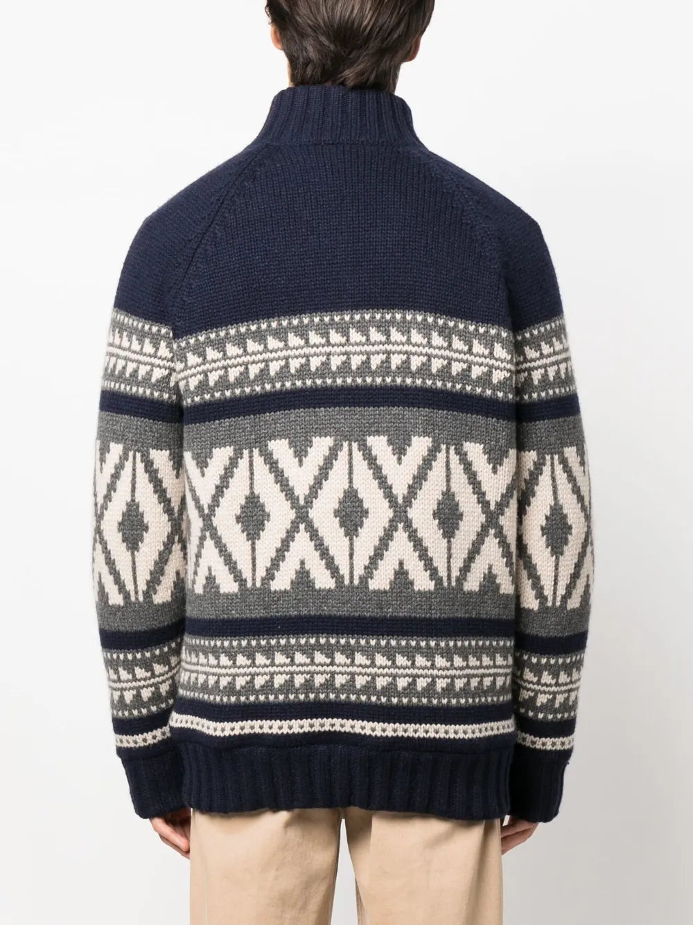 Brunello Cucinelli Argyle-Check Zipped Cardigan