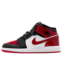 (GS) Air Jordan 1 Mid 'Patent Bred Toe' HV4399-006