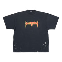 Balenciaga Metallica Short Sleeve T-Shirt Oversized Fit 'Black Orange' 694576TMV880105