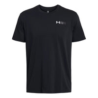 Under Armour Heavyweight Left Chest Logo Repeat T-shirt 'Black White' 1382904-001