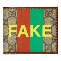 Gucci Fake Not Supreme Logo Billfold Wallet 'Beige Multi' 636166-2GCAG-8280