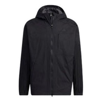 adidas Denim Look Regular Fit Stretch Woven Hooded Track Top IA9390