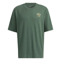 adidas neo M Bqfd Tee 2 Subject Printing Loose Sports Short Sleeve Green H62008