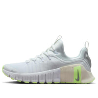 (WMNS) Nike Free Metcon 6 'White Metallic Silver Barely Volt' FJ7126-108