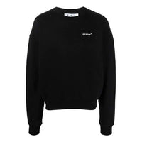 Men's Off-White SS22 Round Neck Pullover Arrow Pattern Printing Loose Fit Black OMBA058C99FLE0021001
