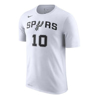 Men's Nike NBA Spurs Derozan Alphabet Printing Basketball Sports Round Neck Short Sleeve White T-Shirt BQ1569-110