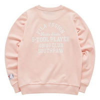 (WMNS) FILA FUSION Logo Printing Sports Round Neck Hoodie Pink T11W112208F-LP