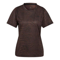 (WMNS) adidas Run Icons Crocodile Print Running T-Shirt 'Black' HN0676