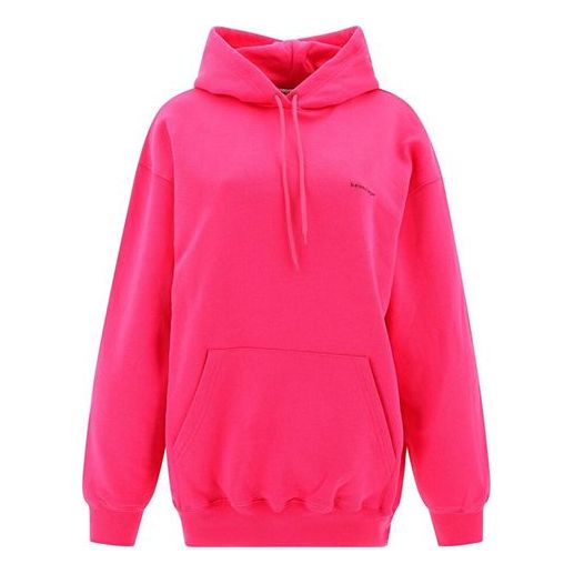 (WMNS) Balenciaga Classic Logo Minimalistic Solid Color Hoodie Pink 570798THV775630